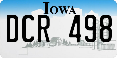 IA license plate DCR498