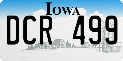 IA license plate DCR499