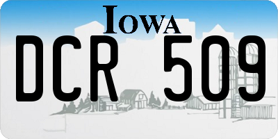 IA license plate DCR509