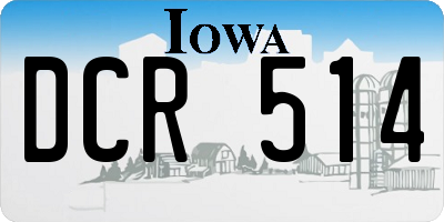 IA license plate DCR514