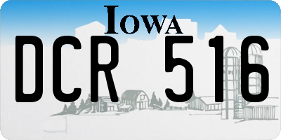 IA license plate DCR516