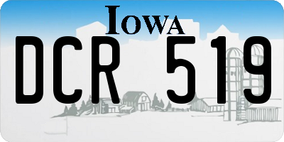 IA license plate DCR519