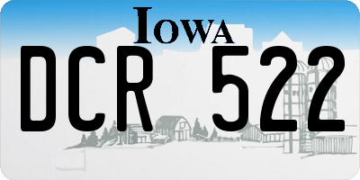 IA license plate DCR522