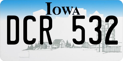 IA license plate DCR532