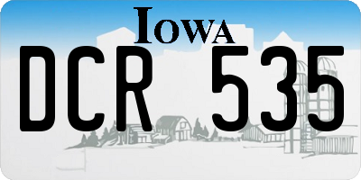 IA license plate DCR535