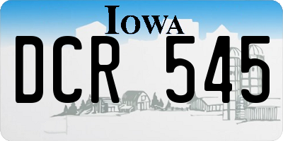 IA license plate DCR545