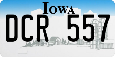 IA license plate DCR557