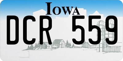 IA license plate DCR559