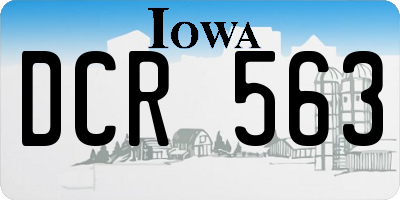 IA license plate DCR563