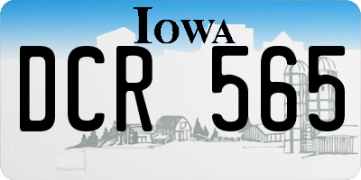 IA license plate DCR565