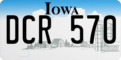 IA license plate DCR570