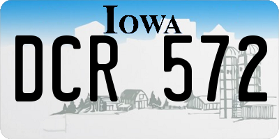 IA license plate DCR572