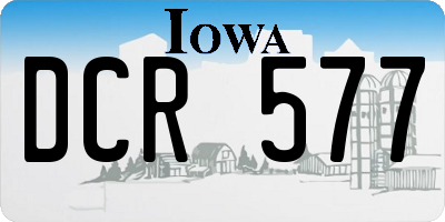 IA license plate DCR577
