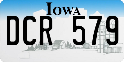 IA license plate DCR579