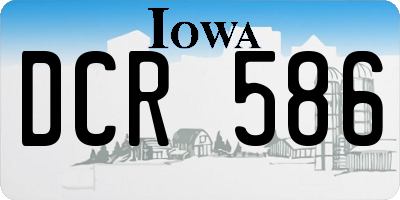 IA license plate DCR586