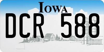 IA license plate DCR588
