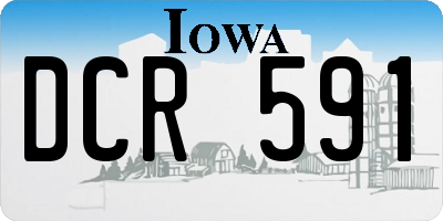 IA license plate DCR591