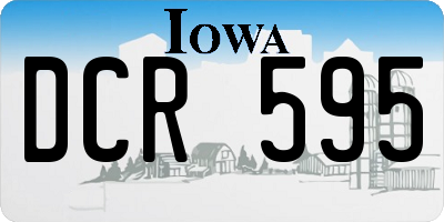 IA license plate DCR595