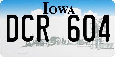 IA license plate DCR604