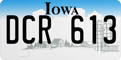 IA license plate DCR613