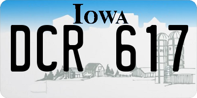 IA license plate DCR617