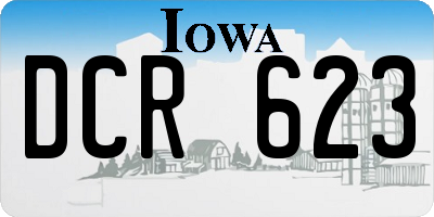 IA license plate DCR623