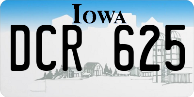 IA license plate DCR625