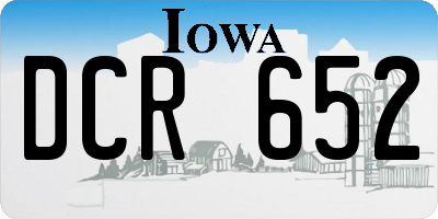 IA license plate DCR652