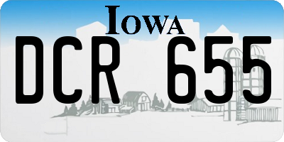 IA license plate DCR655
