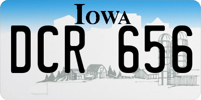 IA license plate DCR656