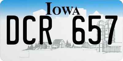 IA license plate DCR657