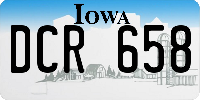 IA license plate DCR658