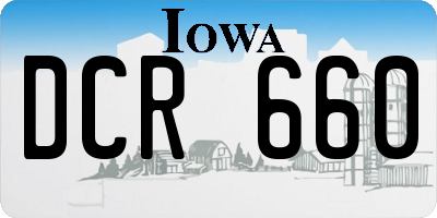 IA license plate DCR660