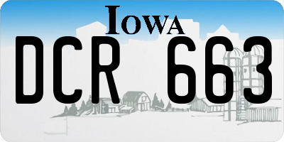 IA license plate DCR663