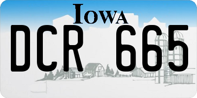 IA license plate DCR665
