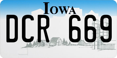 IA license plate DCR669