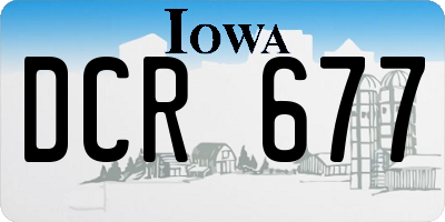 IA license plate DCR677
