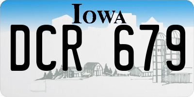 IA license plate DCR679