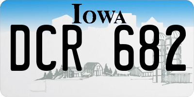 IA license plate DCR682
