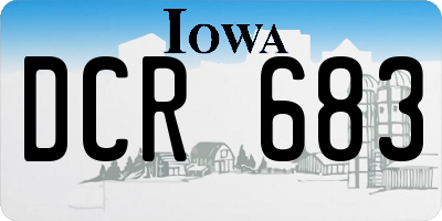 IA license plate DCR683