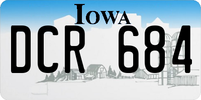 IA license plate DCR684