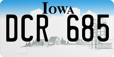 IA license plate DCR685