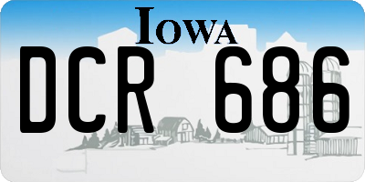 IA license plate DCR686