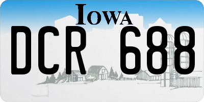 IA license plate DCR688