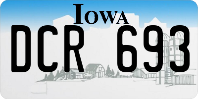 IA license plate DCR693