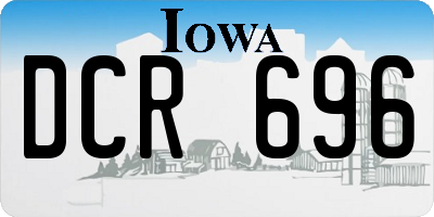 IA license plate DCR696