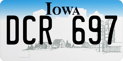 IA license plate DCR697