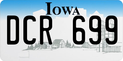 IA license plate DCR699