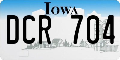 IA license plate DCR704