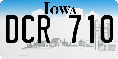 IA license plate DCR710
